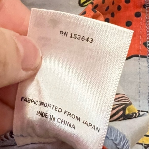 NWT LHD Casitas Printed Cotton Blend Poplin Mini Dress Corsican Trout - Picture 10 of 10